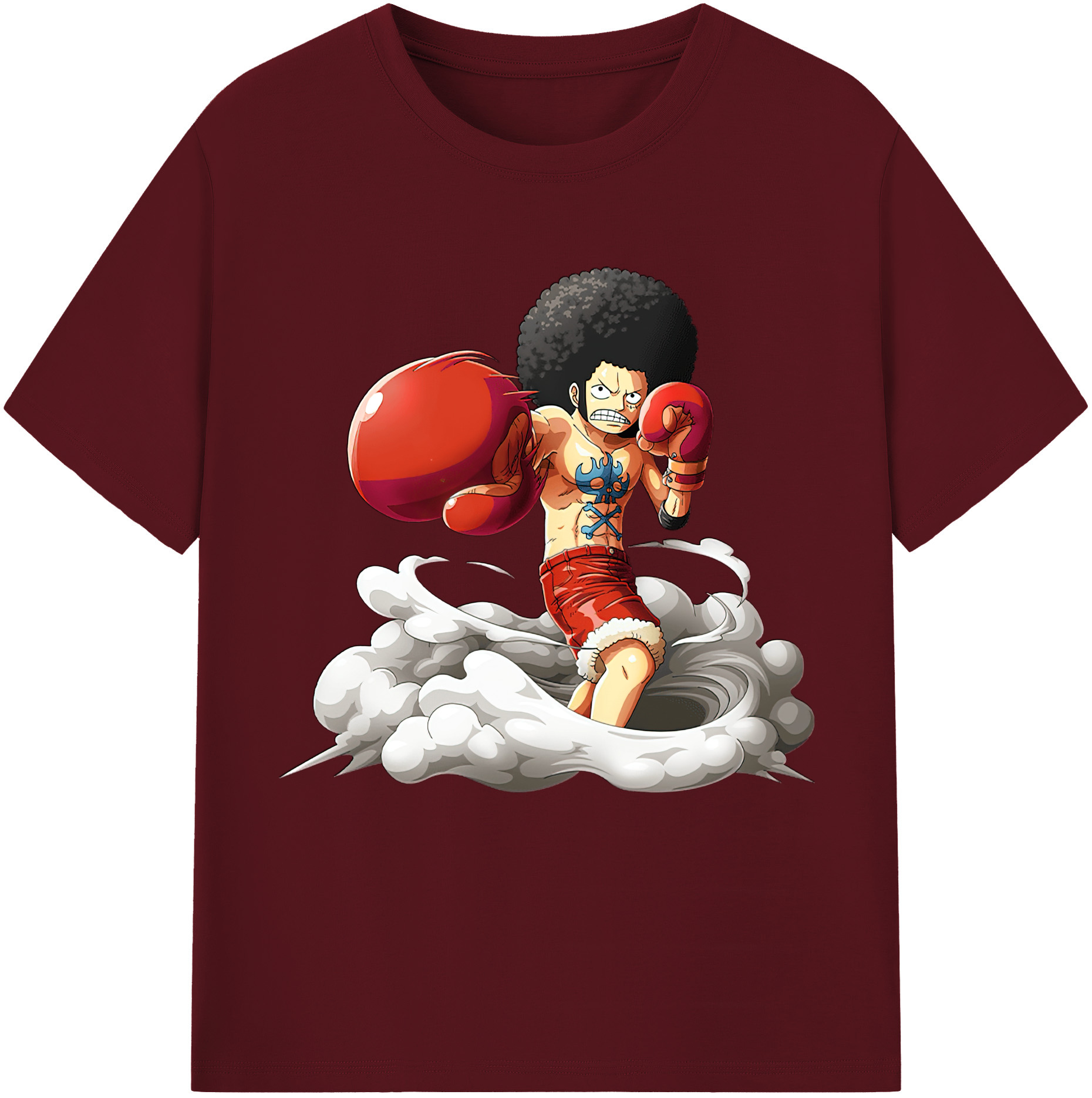 ワンピース モンキー・D・ルフィ ONE PIECE Monkey D. Luffy 綿100％半袖Tシャツ（フロントプリント）